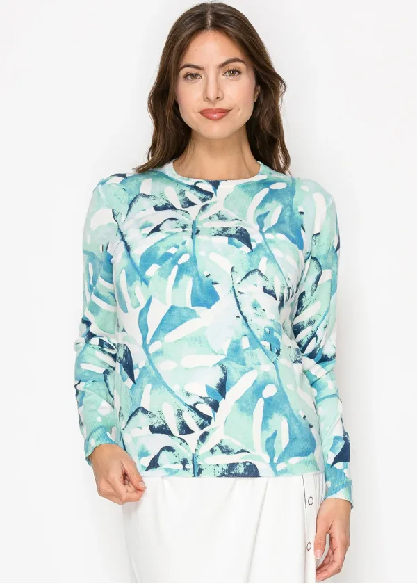 Azure Garden Knit Sweater