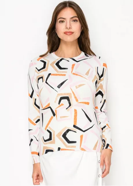 Abstract Lines Crewneck Sweater