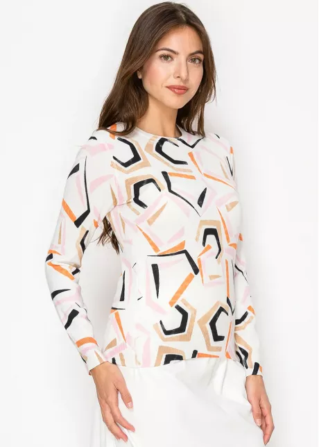 Abstract Lines Crewneck Sweater