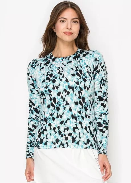 Blue Mist Printed Sweater