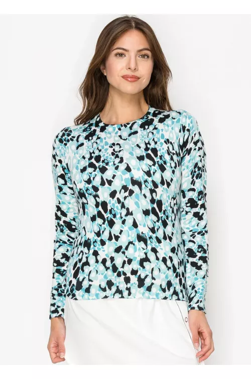 Blue Mist Printed Sweater