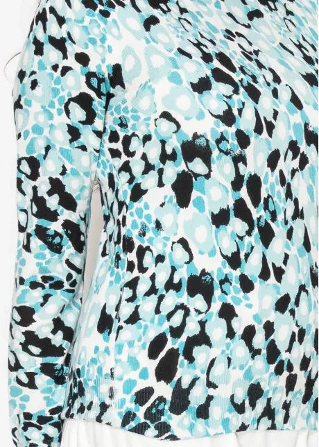 Blue Mist Printed Sweater