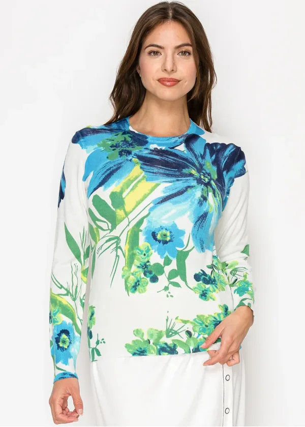 Meadow Bloom Printed Sweater