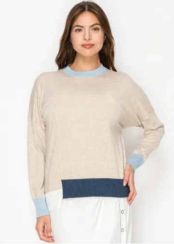 Oatmeal and Sky Crewneck Sweater
