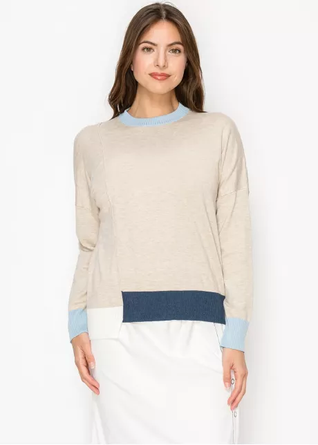 Oatmeal and Sky Crewneck Sweater