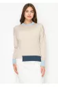 Oatmeal and Sky Crewneck Sweater