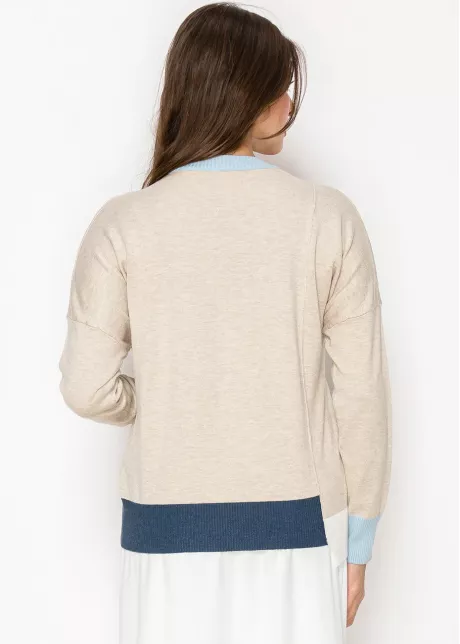 Oatmeal and Sky Crewneck Sweater