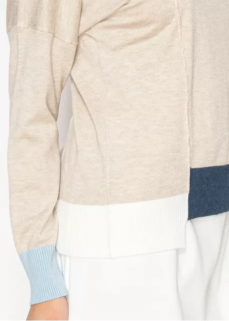 Oatmeal and Sky Crewneck Sweater