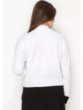 Classic White V-Neck Cardigan | Modest Women Clothing - YAL