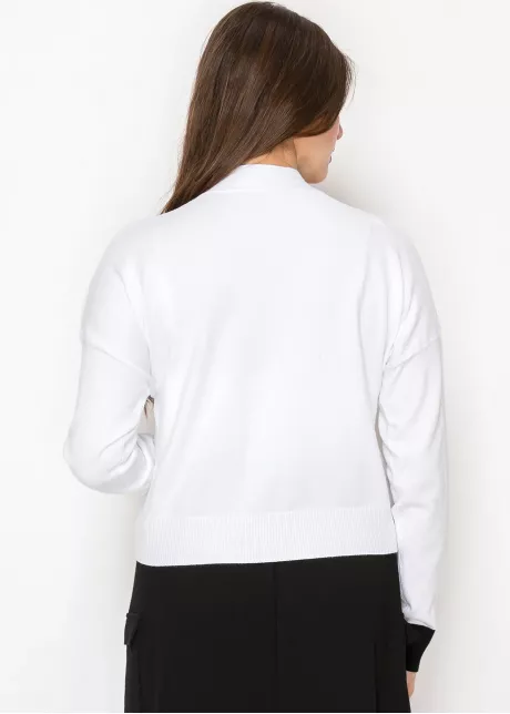 White Bloom Embroidered Cardigan