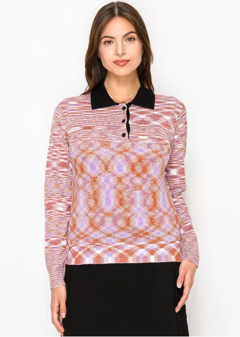 Multi-Tone Classic Polo Sweater Multi-Tone Classic Polo Sweater