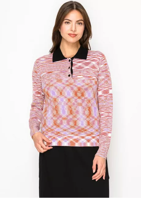 Multi-Tone Classic Polo Sweater