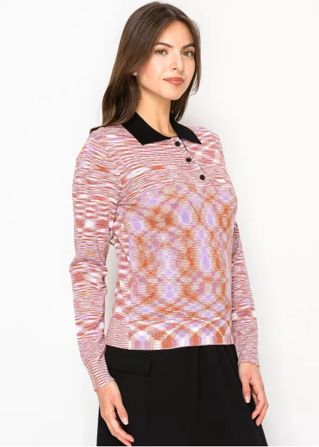 Multi-Tone Classic Polo Sweater