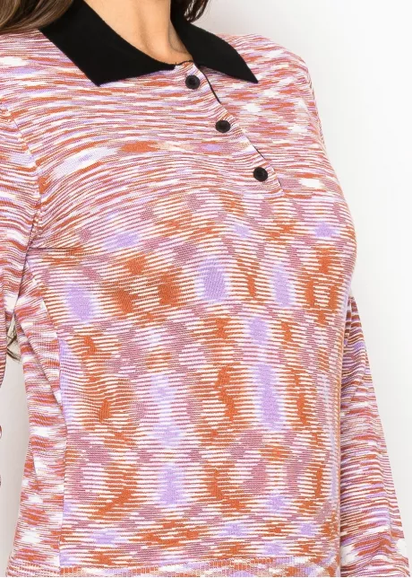 Multi-Tone Classic Polo Sweater