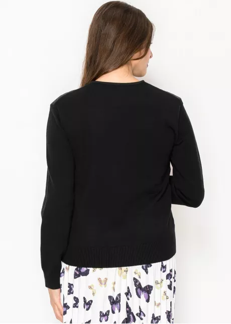Quilted Knit Button-Up Cardigan