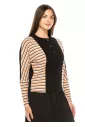 Black & Striped Long Sleeve Henley