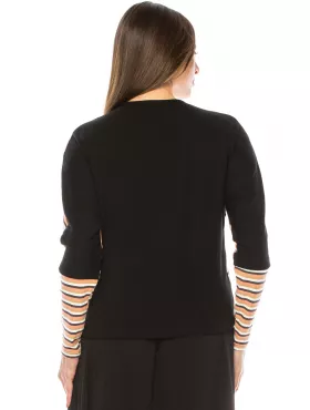 Jet Black Casual Zip Top | Modest Women Clothing - YAL New York Jet Black Casual Zip Top | Modest Women Clothing - YAL New York