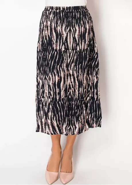 Midnight Brushstroke Midi Skirt