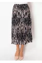 Midnight Brushstroke Midi Skirt