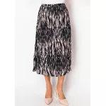 Midnight Brushstroke Midi Skirt