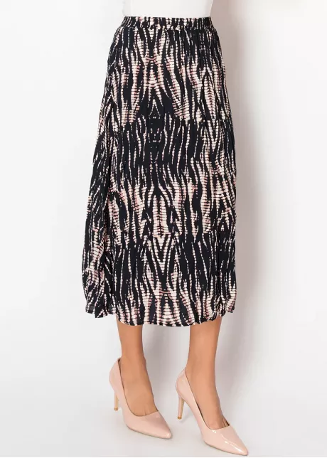 Midnight Brushstroke Midi Skirt
