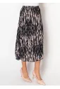 Midnight Brushstroke Midi Skirt