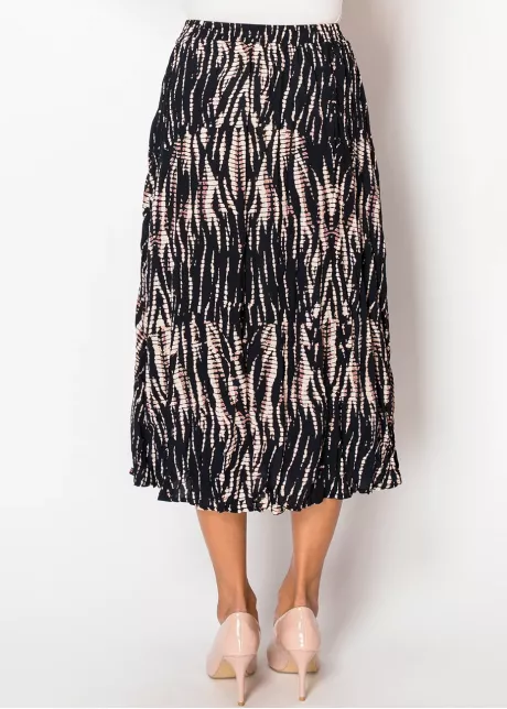 Midnight Brushstroke Midi Skirt
