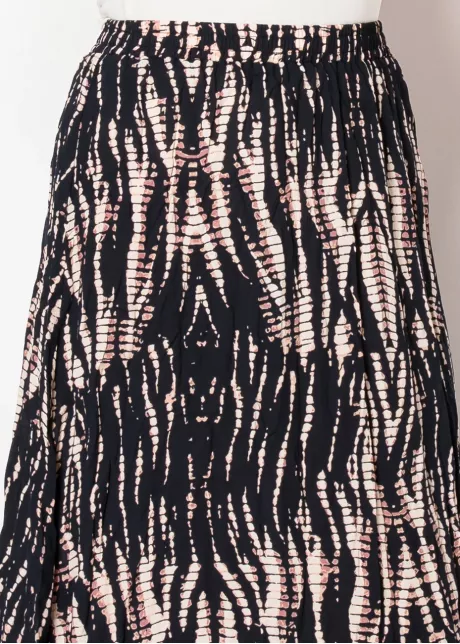 Midnight Brushstroke Midi Skirt