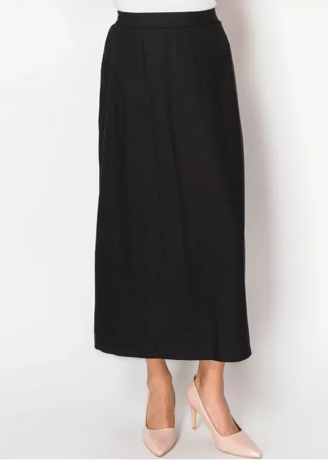 Everyday Linen Skirt in Black