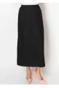 Everyday Linen Skirt in Black