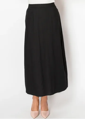 Everyday Linen Skirt in Black