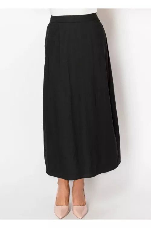 Everyday Linen Skirt in Black