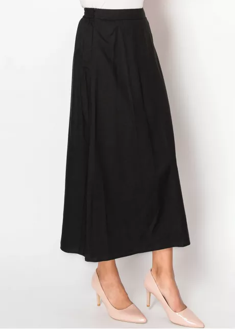 Everyday Linen Skirt in Black