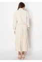 Refined Pleats Beige Skirt