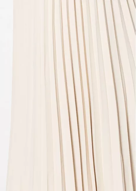 Refined Pleats Beige Skirt