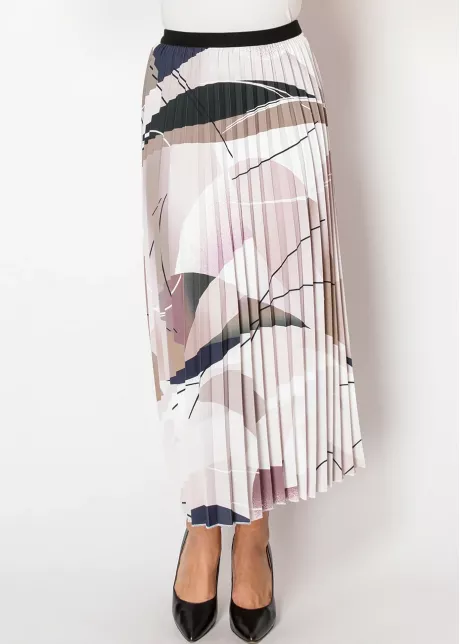 Artistic Purple Pleated Skirt