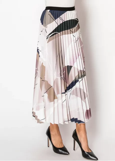 Artistic Purple Pleated Skirt