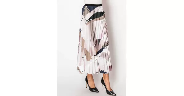 ◇NIEEH◇ BLOCK PLEATED SKIRT_IVORY NIEEH for Women | Modalova