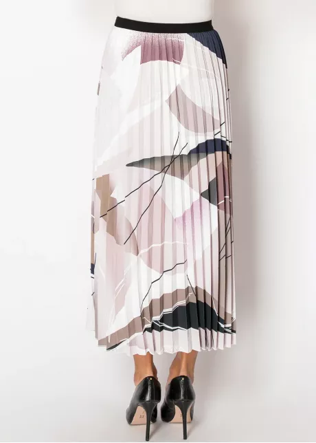 Artistic Purple Pleated Skirt