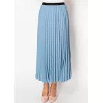 Serene Sky Blue Pleated Skirt