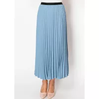 Serene Sky Blue Pleated Skirt