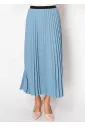 Serene Sky Blue Pleated Skirt