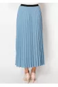 Serene Sky Blue Pleated Skirt