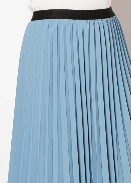 Serene Sky Blue Pleated Skirt