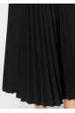 Soft Flow Pleated Skirt in Black