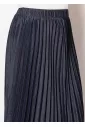 Midnight Flow Denim Pleated Skirt