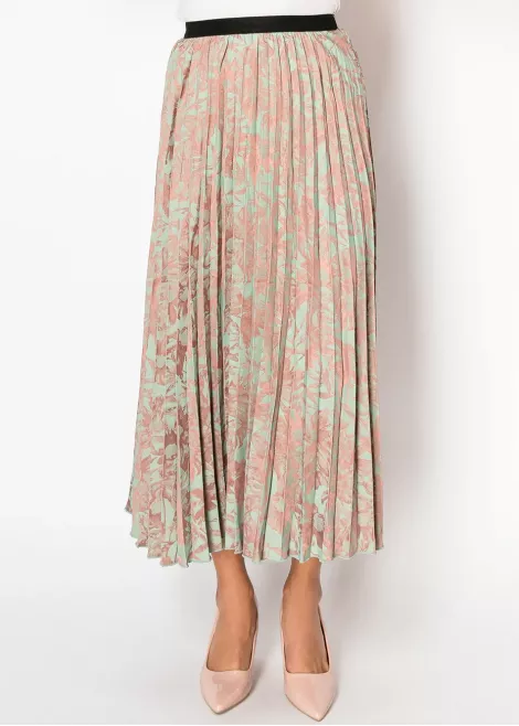 Mint Floral Pleated Skirt Mint Floral Pleated Skirt