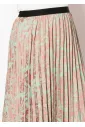 Mint Floral Pleated Skirt