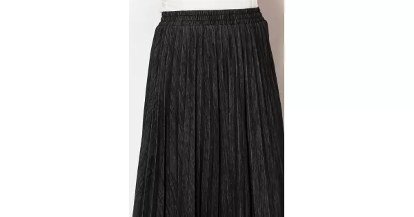 Black Denim Pleated Skirt | Modest Women Clothing - YAL New York