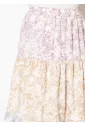 Pastel Floral Tiered Skirt